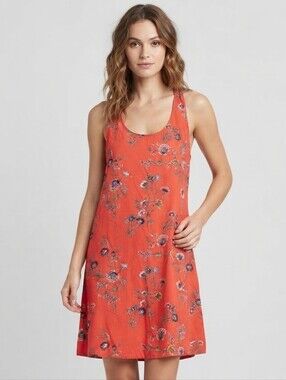 Old Navy Red Floral Tie-Back Mini Sundress S Vacation Summer Beach